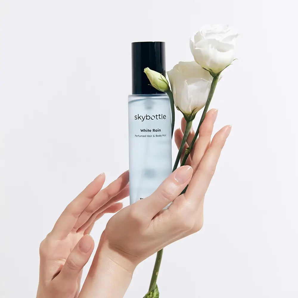 SKYBOTTLE White Rain Parfüm-Nebel - Parfümnebel für Haare und Körper mit Bergamotte und Tuberose zur Hautfeuchtigkeit und für Hautkomfort - 100 ml