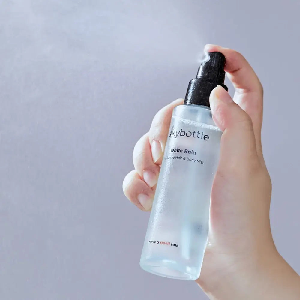 SKYBOTTLE White Rain Parfüm-Nebel - Parfümnebel für Haare und Körper mit Bergamotte und Tuberose zur Hautfeuchtigkeit und für Hautkomfort - 100 ml
