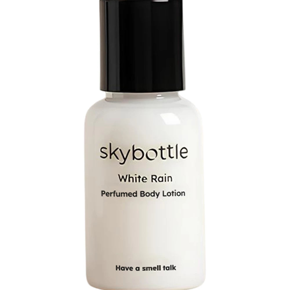 SKYBOTTLE White Rain Parfümierte Körperlotion - Körperlotion mit Sheabutter und Bergamotte, die zur Feuchtigkeitsversorgung der Haut und zur Aufrechterhaltung ihrer natürlichen Feuchtigkeitsbarriere beiträgt, 30-ml-Version, perfekt für Reisen - 30 ml