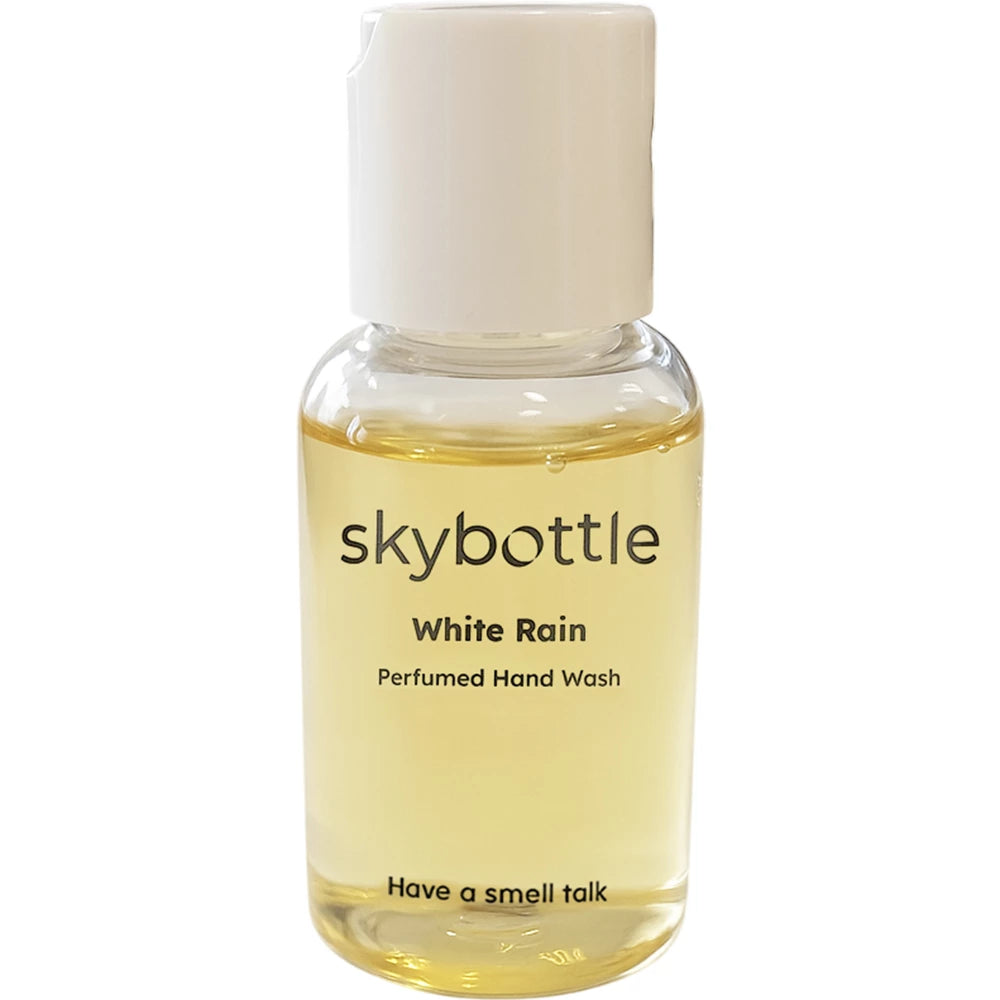 Skybottle White Rain Flüssigseife Parfümiert Reisegröße - Sanfte Reinigung und intensive Feuchtigkeit mit Glycerin und Sheabutter, 30 ml