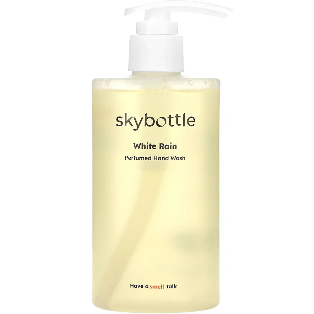 SKYBOTTLE White Rain Duschgel für die Hände - flüssige Seife mit Sheabutter und Glycerin, die zur Hautfeuchtigkeit beiträgt und ein angenehmes Hautgefühl nach dem Händewaschen bewahrt - 300 ml