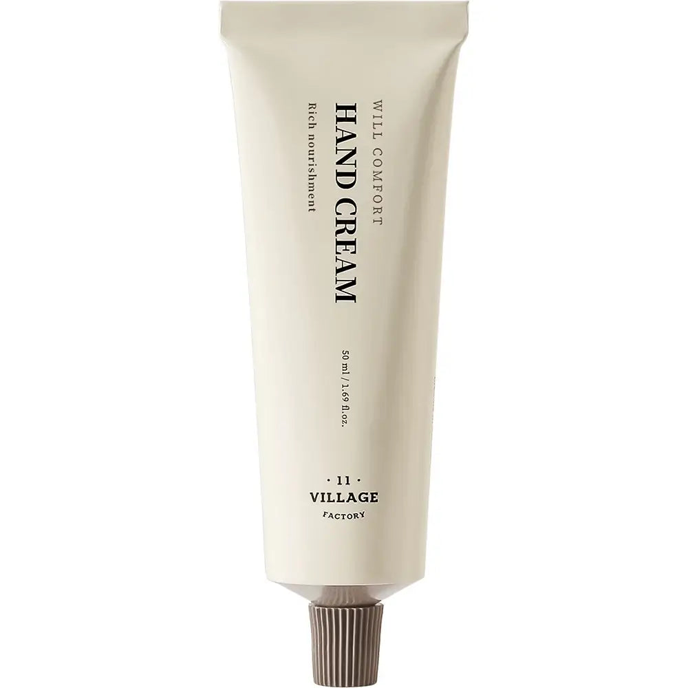 VILLAGE 11 FACTORY Will Comfort Handcreme - Handcreme formuliert mit Sheabutter und Hinoki-ätherischem Öl, die zur Feuchtigkeitsversorgung der Haut und zur Erhaltung des Hautkomforts beiträgt - 50 ml
