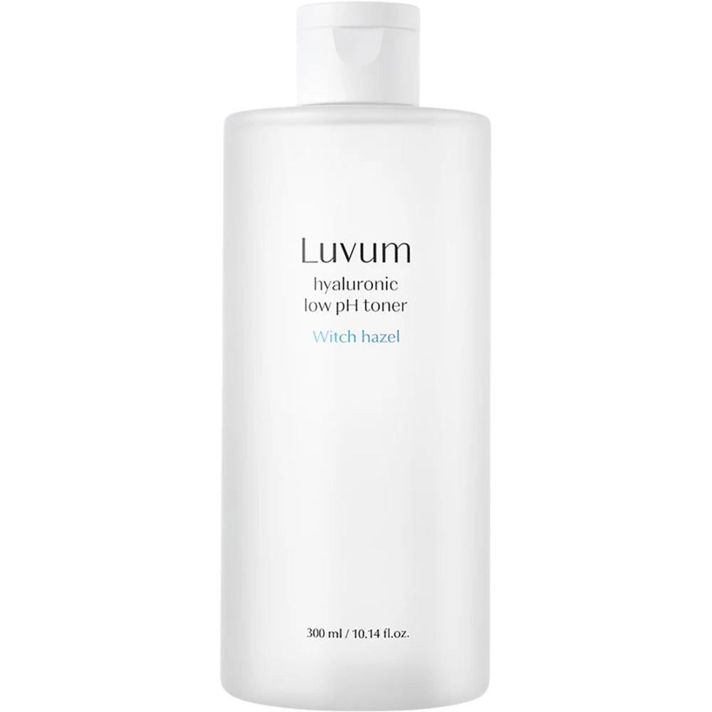 LUVUM Hamamelis Hyaluron pH-niedriger Toner - Gesichtswasser mit Hamameliswasser und Hyaluronsäure zur Feuchtigkeitsversorgung und Beruhigung empfindlicher Haut - 300 ml