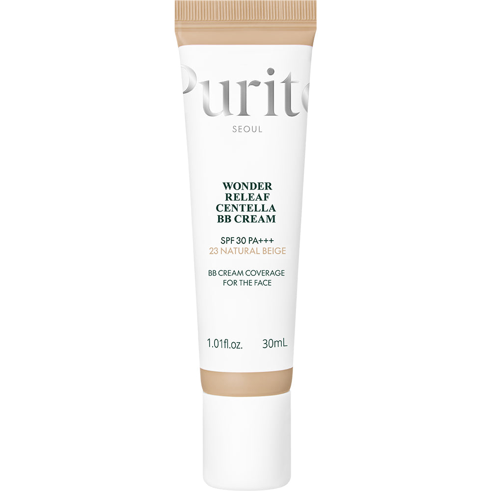 PURITO Wonder Releaf Centella BB Cream - getönte Gesichtscreme mit Centella Asiatica und Niacinamid, die hilft, den Hautton auszugleichen und den Hautkomfort zu erhalten - 30 ml - 23 Natural Beige