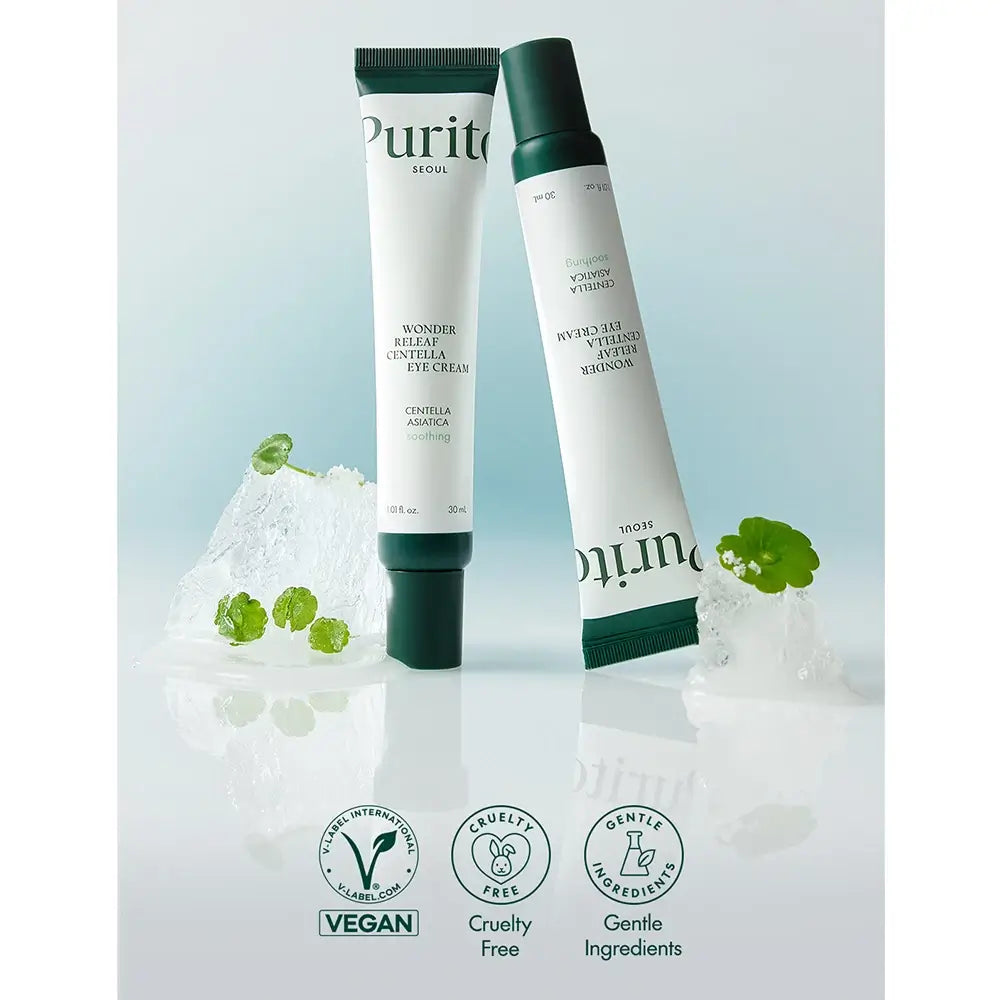 PURITO Wonder Releaf Centella Augencreme - Augencreme mit Centella Asiatica und Natriumhyaluronat zur Beruhigung der Haut und zur Aufrechterhaltung der Feuchtigkeit - 30 ml