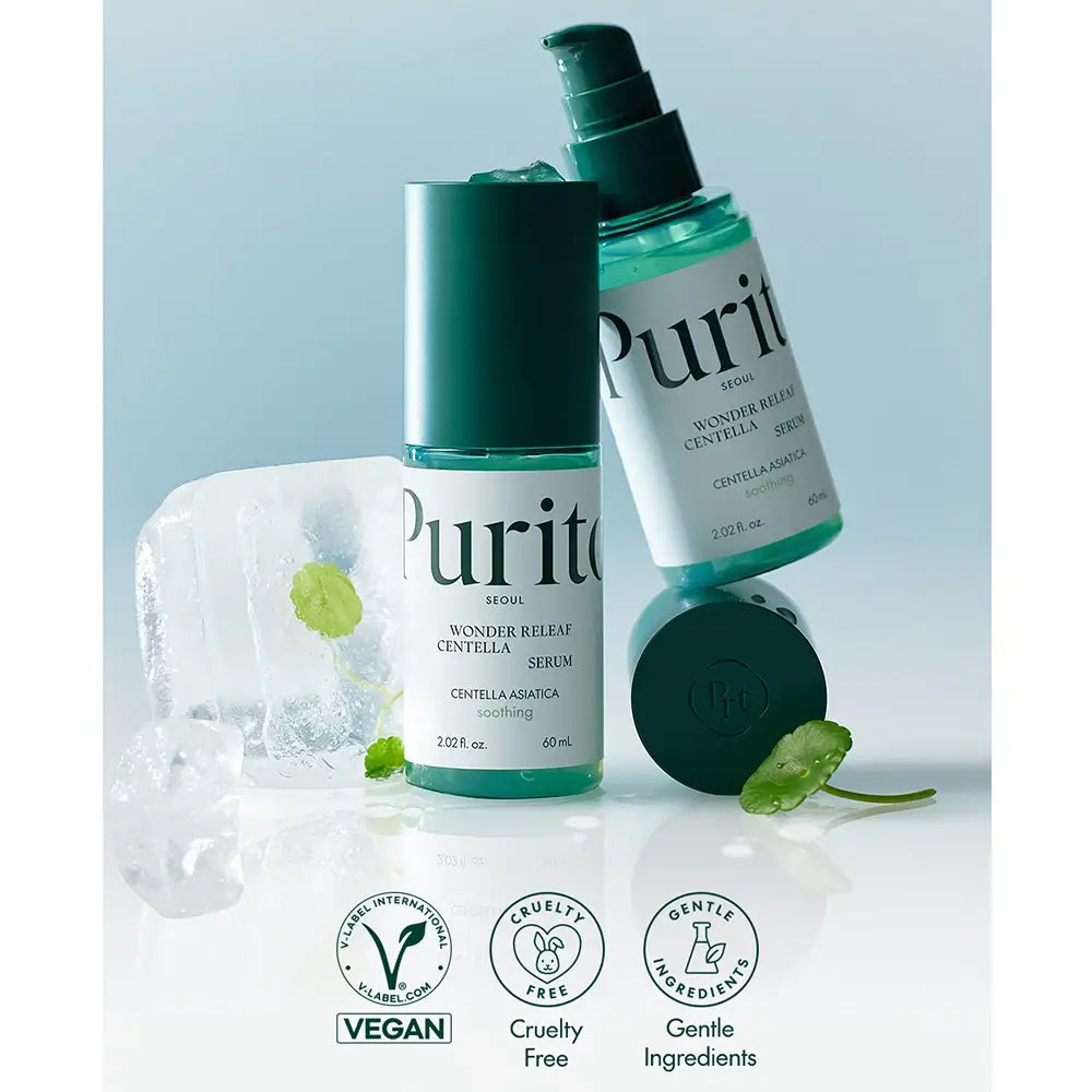 PURITO Wonder Releaf Centella Serum - Serum für das Gesicht mit Centella Asiatica und Allantoin, das zur Beruhigung der Haut und zur Aufrechterhaltung des Hautkomforts beiträgt - 60 ml