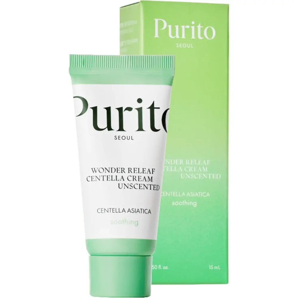 PURITO Wonder Releaf Centella Unscented Cream - Gesichtscreme mit Centella Asiatica und Ceramid NP, die hilft, Reizungen zu lindern und die natürliche Hautbarriere zu erhalten - 15 ml