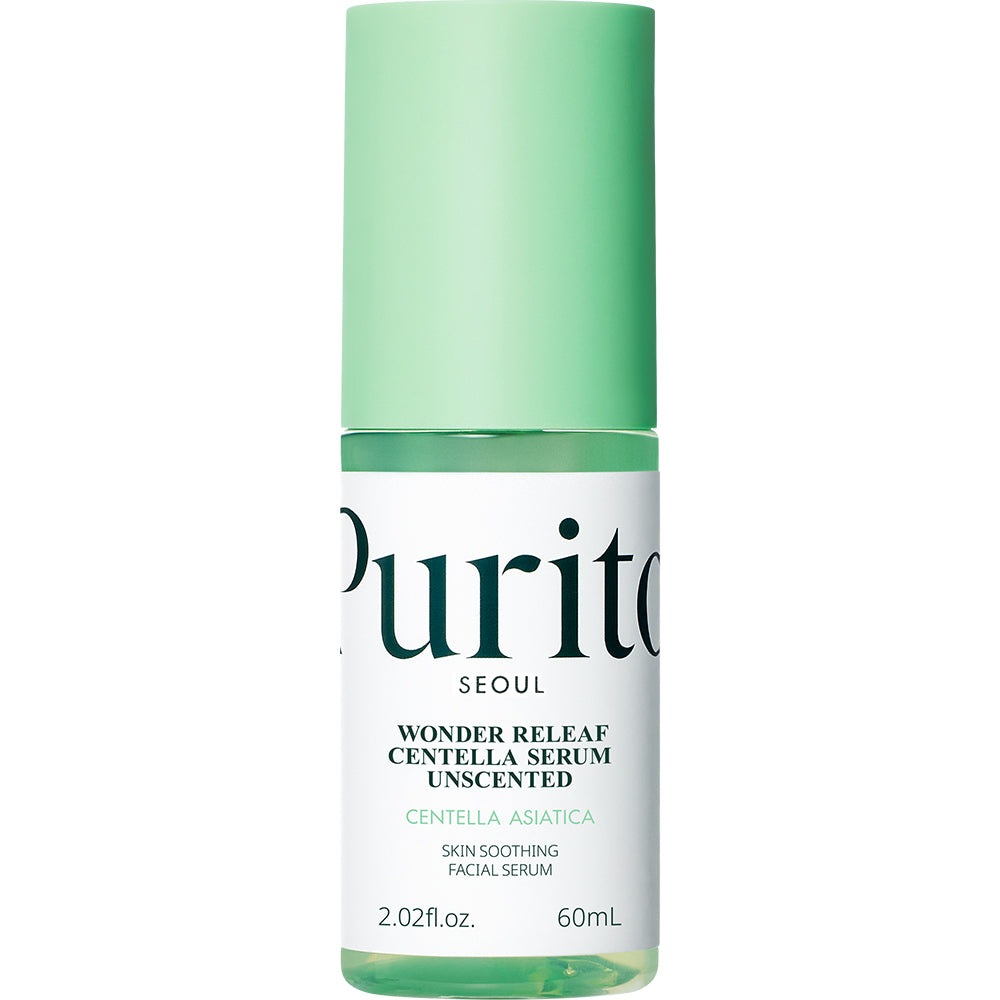 PURITO Wonder Releaf Centella Unscented Serum - Serum für das Gesicht mit Centella Asiatica Extrakt und Allantoin, das zur Beruhigung der Haut und zur Reduzierung von Rötungen beiträgt - 60 ml