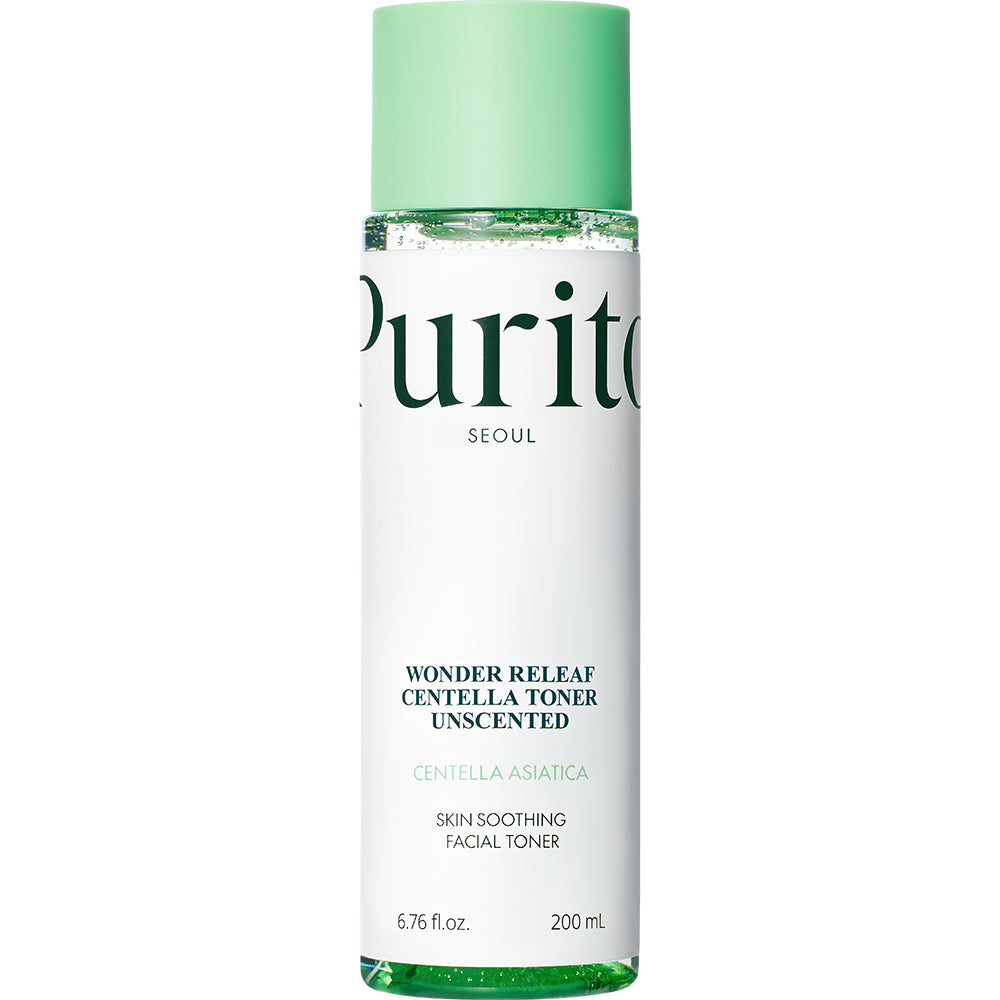PURITO Wonder Releaf Toner beruhigend Centella Parfümfrei - Schnelle Linderung und intensive Feuchtigkeit für empfindliche Haut, 200 ml