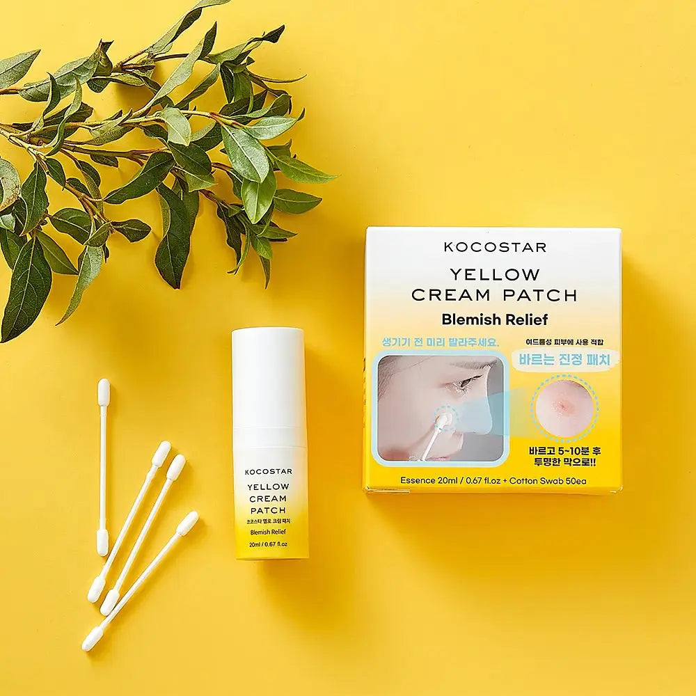 KOCOSTAR Gelbcreme-Patch – Creme formuliert mit Niacinamid und Teebaumblatt-Extrakt, die zur Verbesserung des Hautbildes bei Flecken und Akne beitragen – 20 ml
