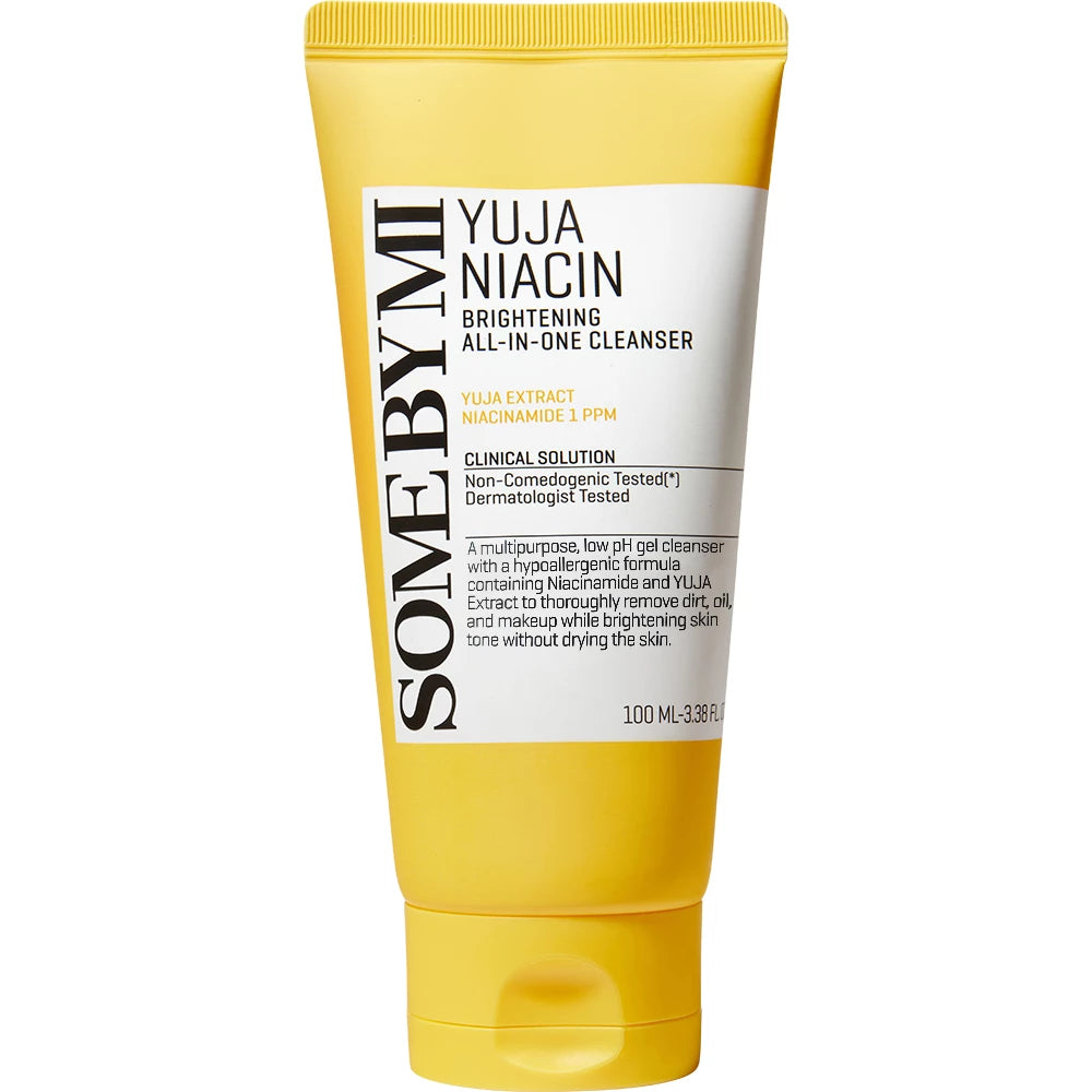 SOME BY MI Yuja Niacin Aufhellende All-in-One-Reinigung - sanftes Reinigungsgel mit niedrigem pH-Wert, formuliert mit Niacinamid und Yuzu-Extrakt, das hilft, Unreinheiten, überschüssigen Talg und Make-up-Reste zu entfernen und den optimalen Feuchtigkeitsgehalt aufrechtzuerhalten - 100 ml