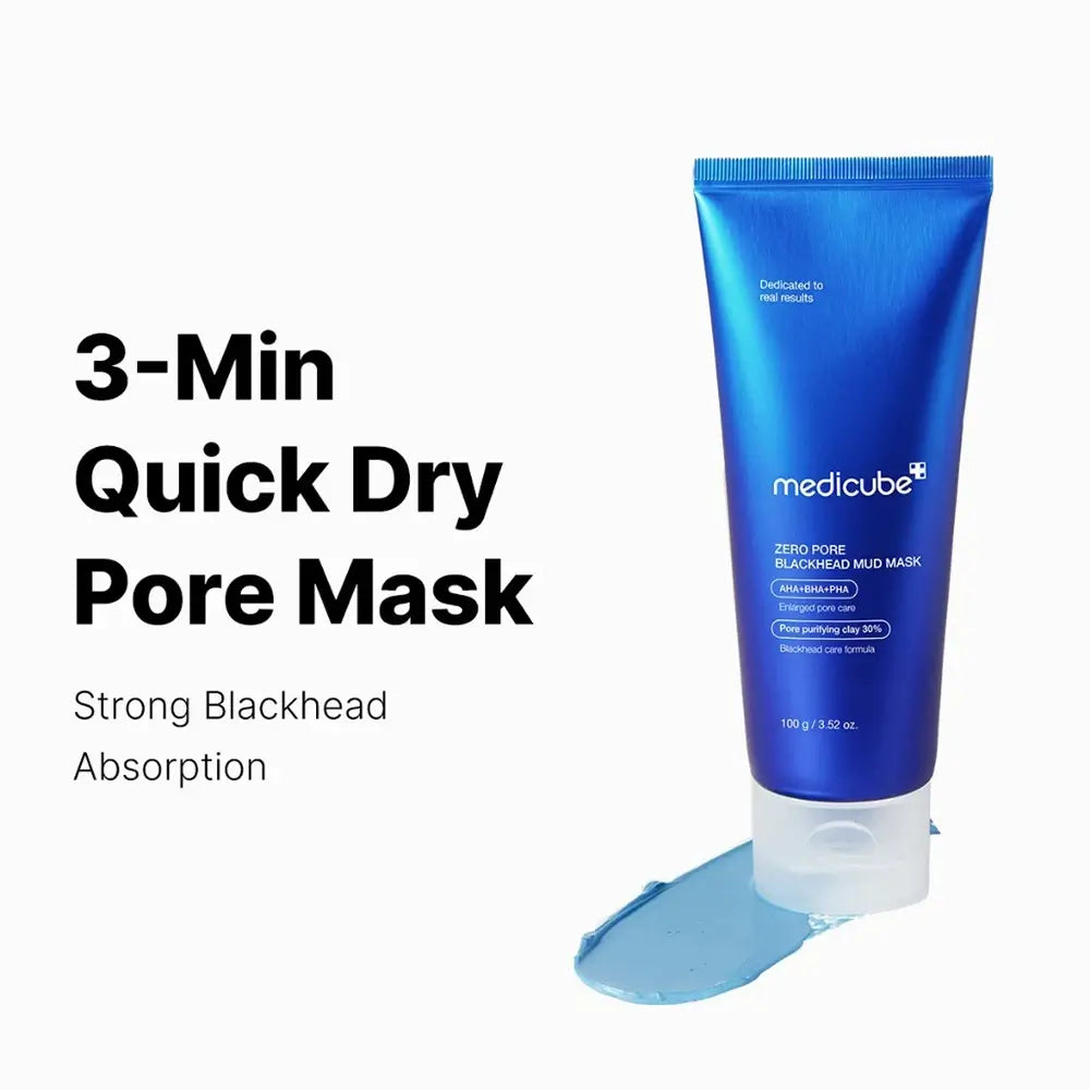 MEDICUBE Zero Pore Gesichtsmaske mit Tonerde - Tiefenreinigung und Porenminimierung, 100g