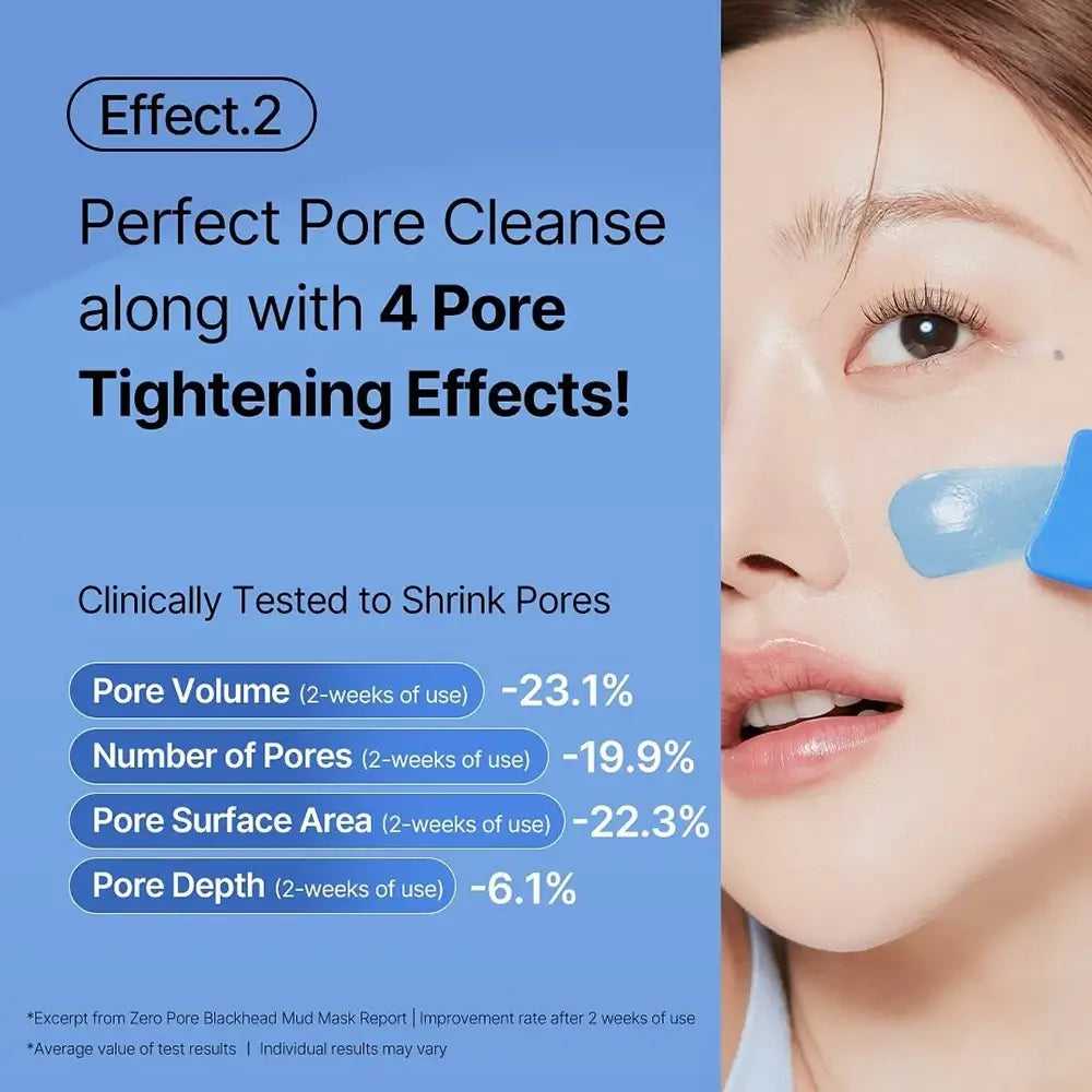 MEDICUBE Zero Pore Gesichtsmaske mit Tonerde - Tiefenreinigung und Porenminimierung, 100g
