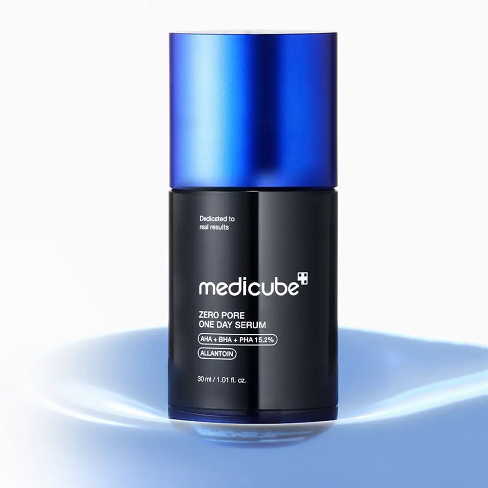 MEDICUBE Zero Pore One Day Serum - Gesichtsserum mit 1% AHA und 2% Niacinamid zur sichtbaren Reduzierung von Poren und Talgüberschuss - 30 ml