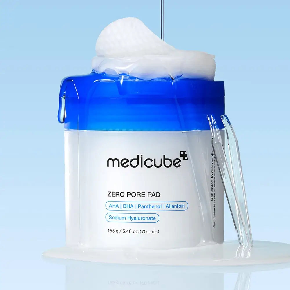 MEDICUBE Zero Pore Pad - Gesichtstoner mit Weißweidenrindenextrakt und Zitronenextrakt zur sanften Hautpeeling und Verfeinerung der Poren - 70 Stk.