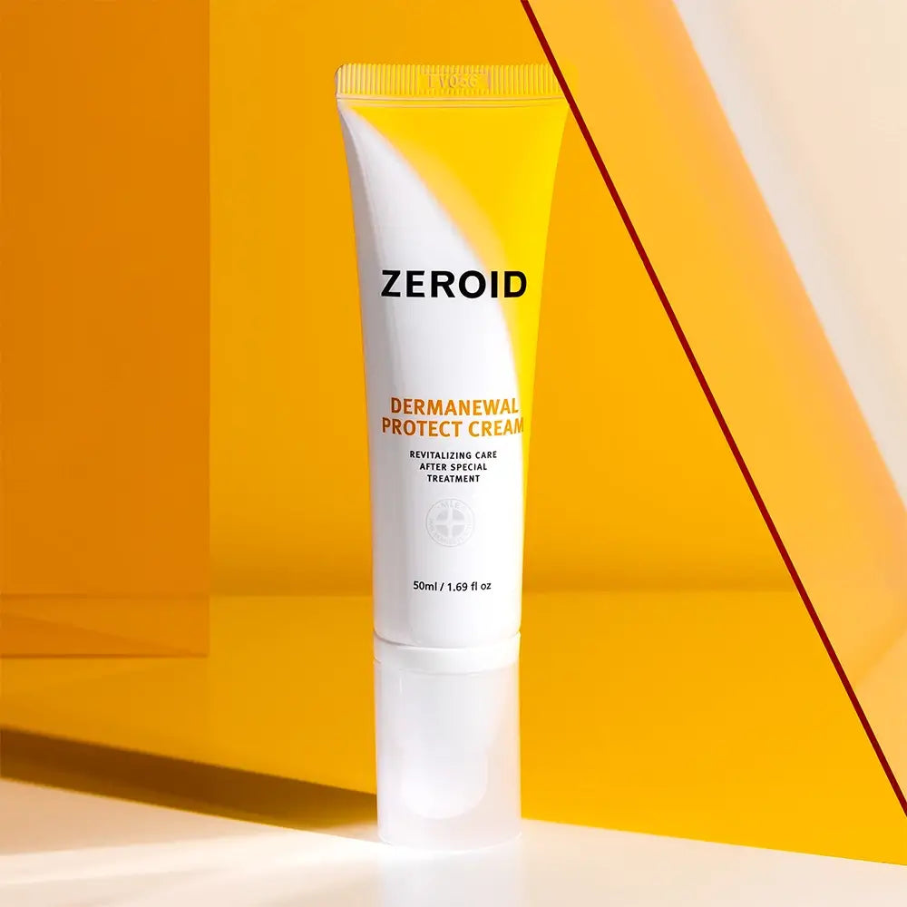 Textur der ZEROID Protect Cream auf der Haut	