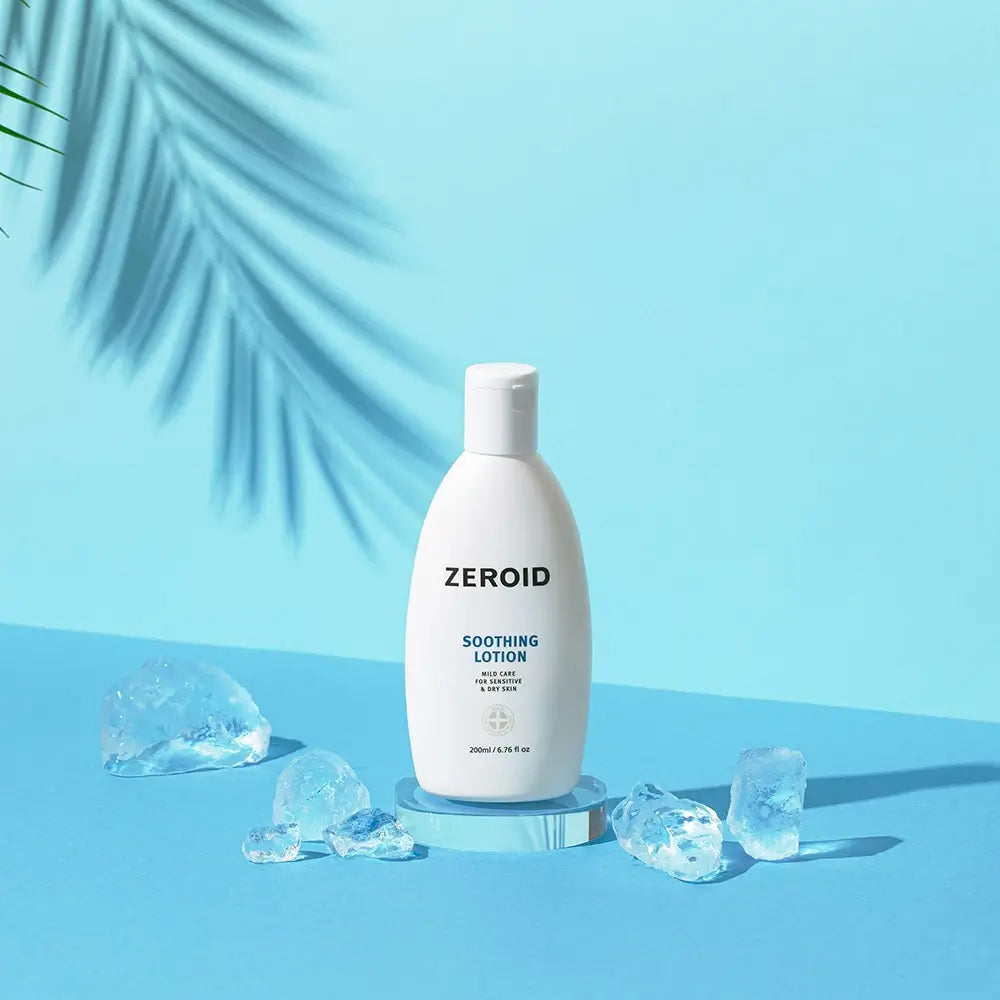 Verpackung & Flasche der ZEROID Soothing Lotion	